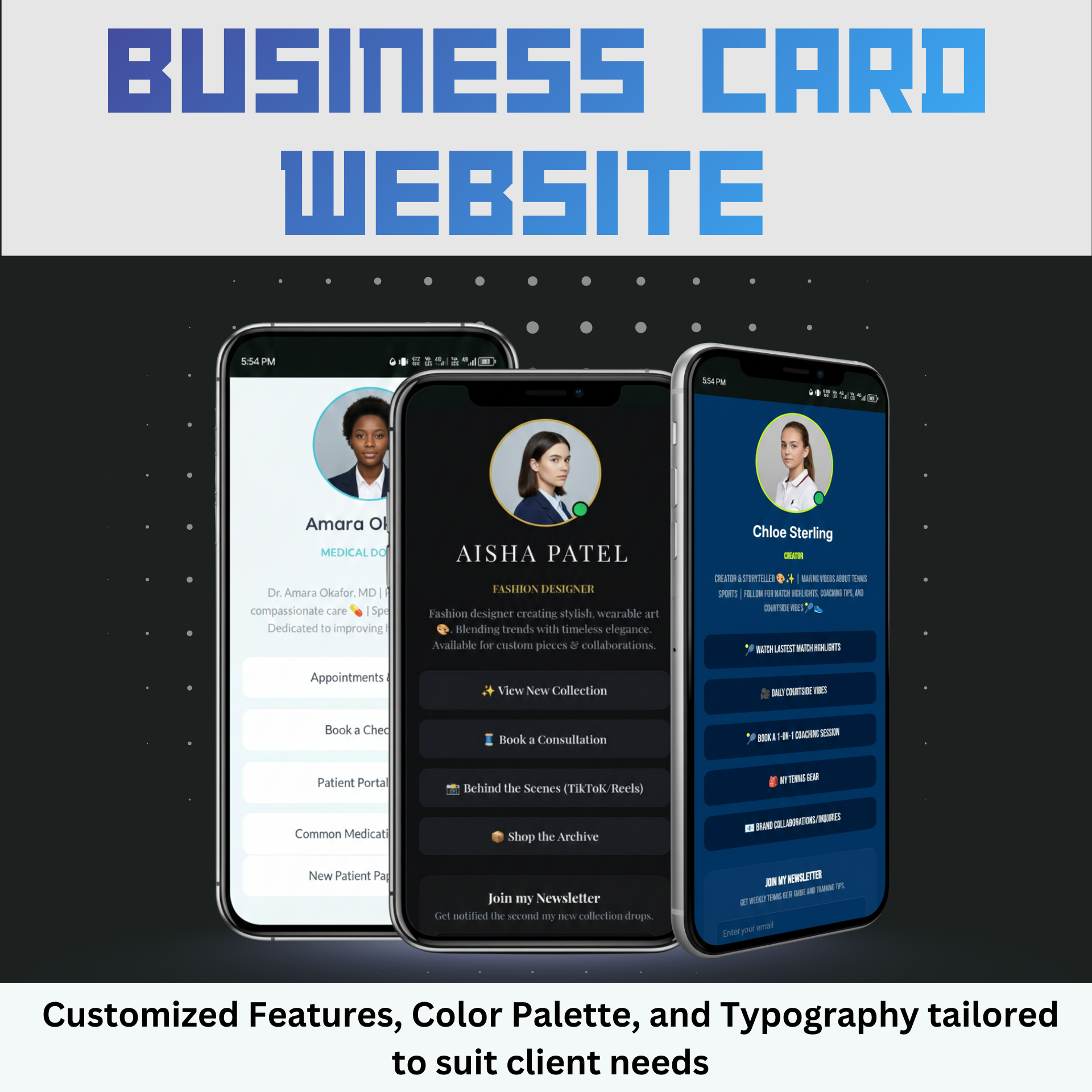 Emmy STACK01 Business Card Demos